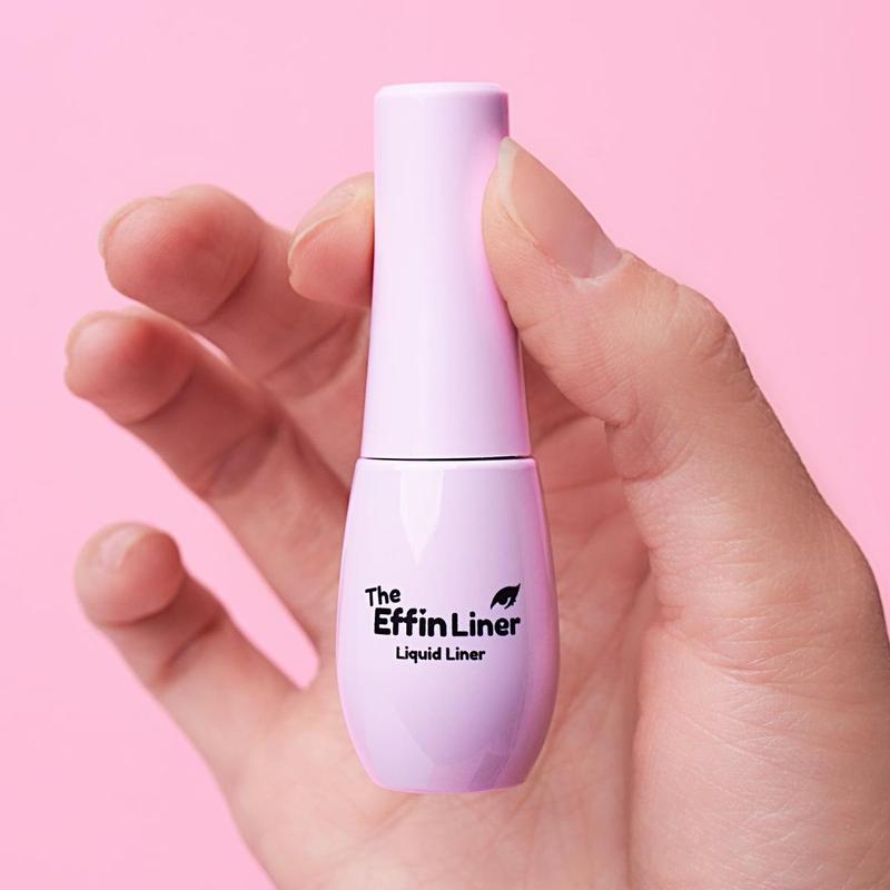 KimChi Chic Beauty Effin Eyeliner - Vegan Cosmetic Makeup, Long-lasting, and Smudge-resistant Brush Eyeliner