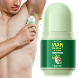 Rozino Men's Deodorant Stick, Natural Deodorant 50g, High Performance Deodorant, Roll-On Design, 72-Hour Scent, Anti-Sweat Plant Extracts, Tea Aloe Formula, Long-Lasting Freshness
