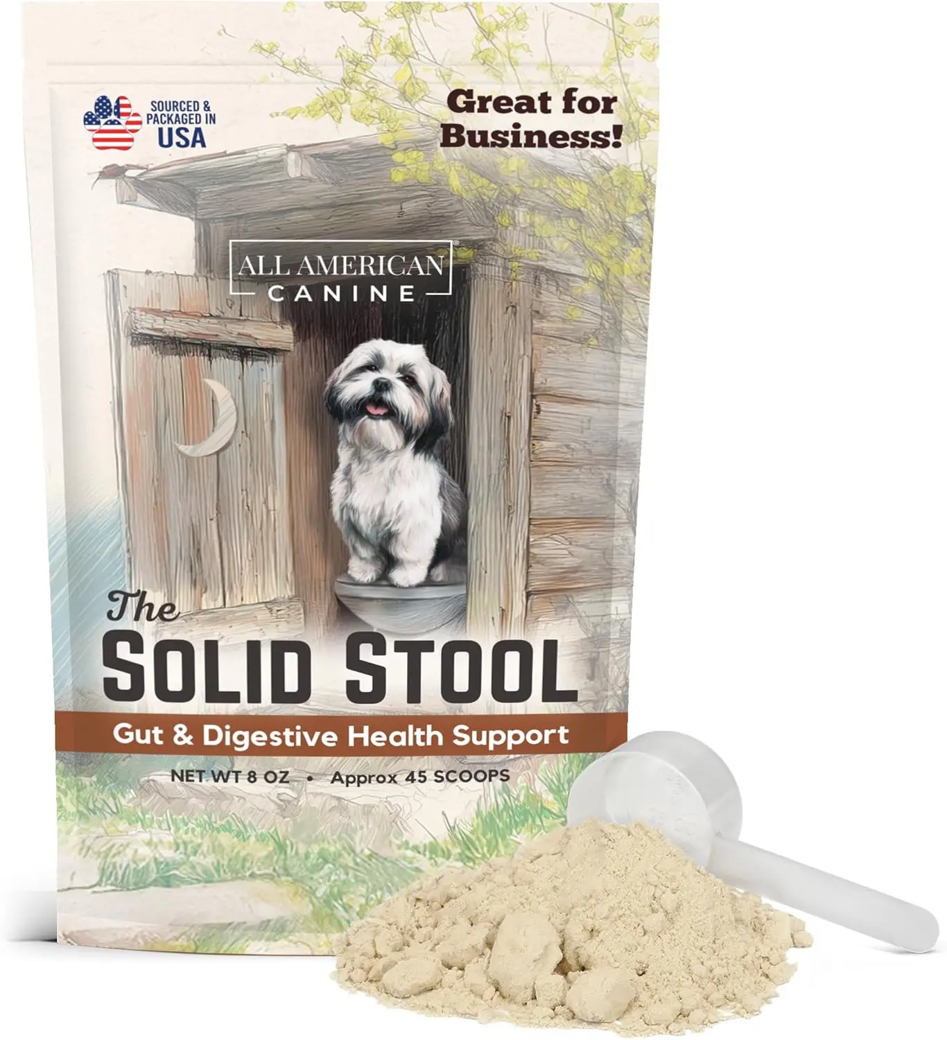 "The Solid Stool" Meal Topper - Pumpkin for Dogs Stool Hardener & Fiber - Anal Gland Support topper with Probiotics & Digestive Enzymes - Fast Acting Gut Health - Made in USA - Beef Broth, 8oz