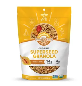 Manitoba Harvest Hemp Yeah Superseed Granola, Honey & Oats- 10oz - 11g Protein, 4g Fiber, 3.5g Omega 3 & 6 per 60g serving