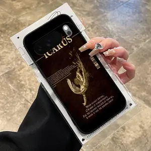 Rounded Edge Phone Case for Google Pixel 10 9 8 7 Pro A XL Icarus' Fateful Plunge Pattern Anti-Scratch Shockproof Soft Liquid Silicone Protective Cover Smartphone Casing