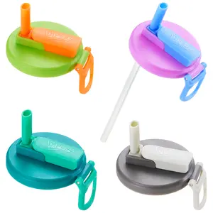 4-Pack 4 Color Silicone Soda Can Lids with Straw BPA-Free Reusable Covers for Standard Cans Beer Juice Seltzer Drinkware Drinkware