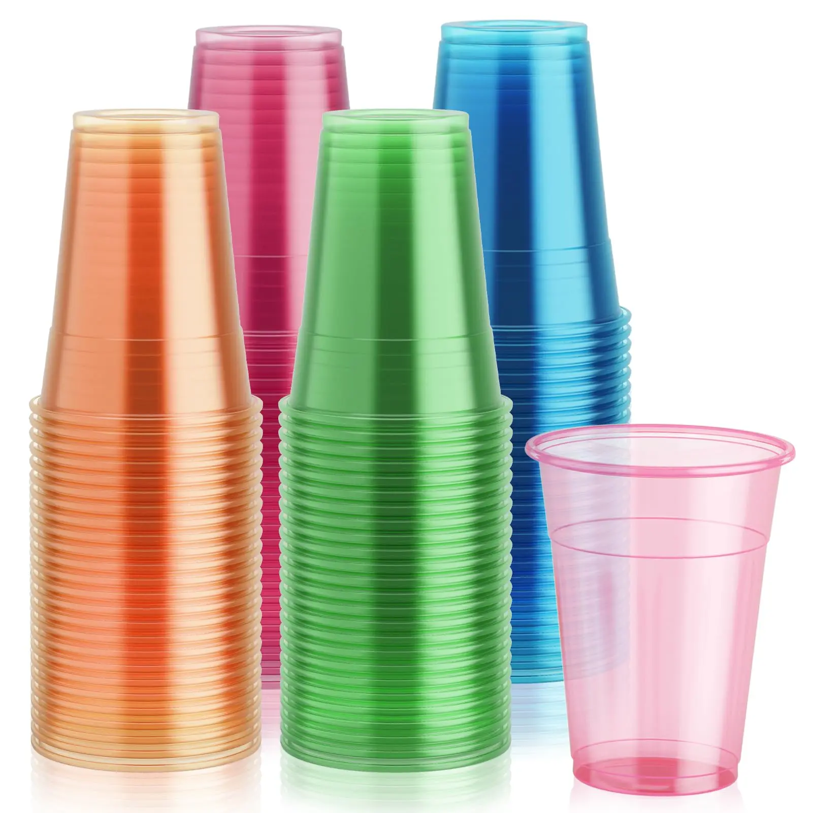 Neon Assorted Party Cups - Blacklight Cups - 12 oz & 16 oz