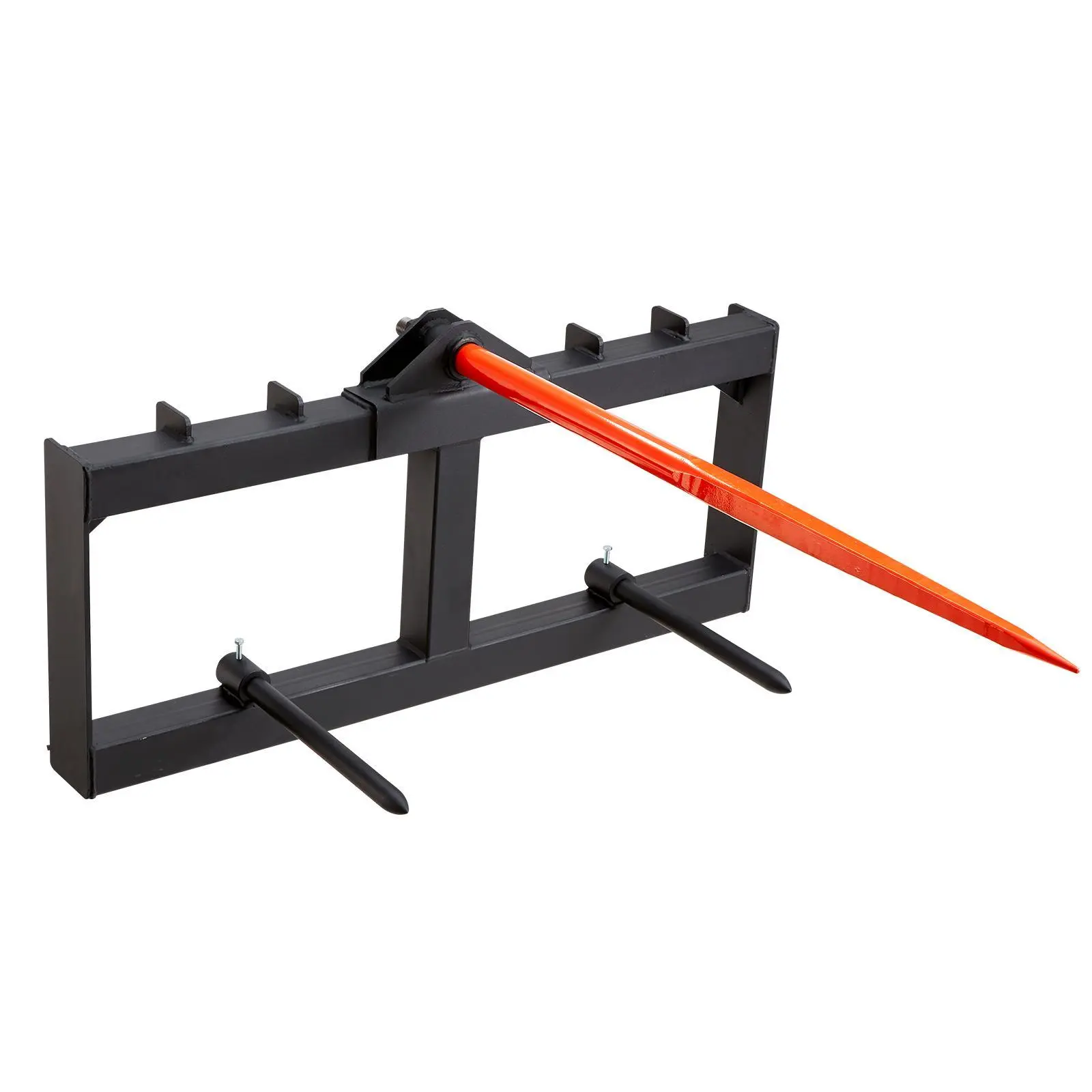 【SummerFinds】VEVOR 49" Hay Spear,  Bale Spears 1600lbs Loading Capacity, Skid Steer Loader Tractor Attachment with 2pcs 17.5" Stabilizer Spears, Quick Attach Spike Forks