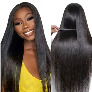 Melly's 5x5 frontal Lace wig for Beginners - prebleached  Knot Straight Lace Closure 100% Human Hair 180% Density
