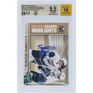 Alexander Ovechkin Washington Capitals Autographed 2005-06 Upper Deck Parkhurst Season Highlights #597 Beckett Fanatics Witnessed Authenticated 9.5/10 Rookie Card - Fanatics Authentic Certified