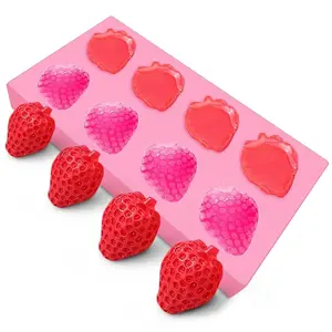 Strawberry Mold -   Candy Jelly Bakeware - Fondant  Molds  Mold for Pound Cake Decor Pan for Making Soap Polymer Clay