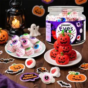 Monster Eyeball candy-Strange strawberry-flavored filling candies 18 pieces per box Unusual sweets for Halloween Snack Bonbon cotton candy gushers exotic snacks waxcandy Traditional