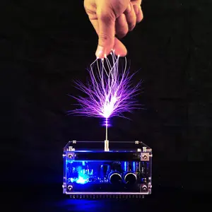 Multifunctional Electronics Audio Coil Module Plasma Speaker Sound Solid Science Experimental Toy with BT Desktop Level Integrated Mini Solid State Music Coil Finished Product