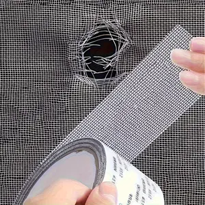 Glass Fiber Mesh Repair Tape Roll, Self-Adhesive Mosquito Net Fabric, Quick Fix for Windows & Doors, Ideal for Home Office Use, Window Screen, Seal