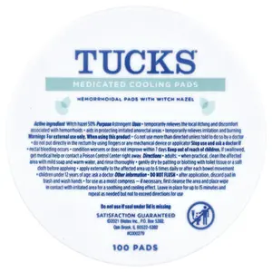 Tucks Medicated Cooling Pads, 100 Pads