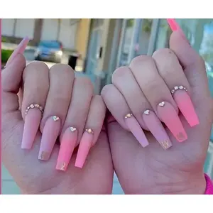 Pretty In Pink Acrylic Press On Nails - Long Lasting and Durable