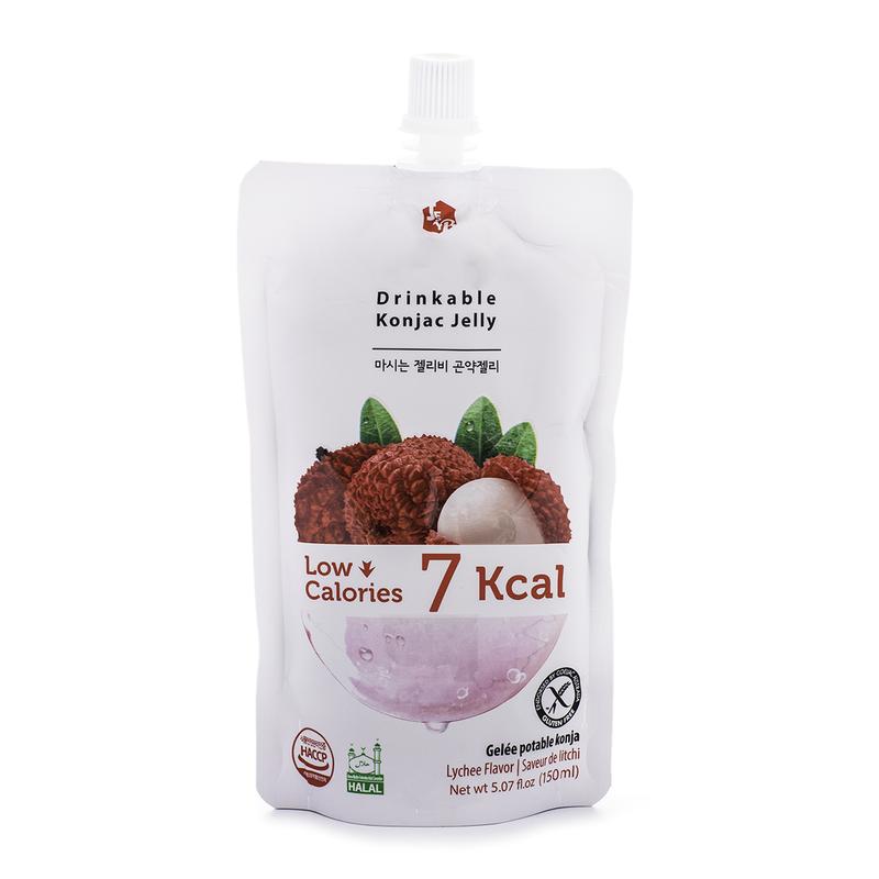 Jelly.B Drinkable Konjac Jelly, Lychee Flavor – 10ct | Low Calories (4 Kcal), 0 Sugar, K-Pop Star Favorite Healthy Drink