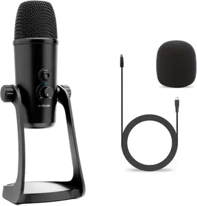 Movo UM700 Computer Condenser USB Gaming Mic with Adjustable Pickup Patterns - Microphone for PC, PS5, Podcasting, Streaming, ASMR