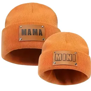 C&C 2pcs Mama-Child Beanie Hat, matching set for kid and paren - Clothing, Fashion, Kid,  Womenswear,  Comfort