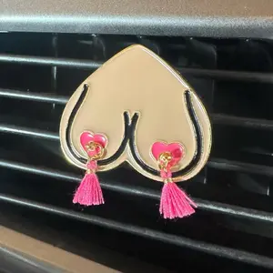 Tassel Car Charm Pink Felt Car Diffuser