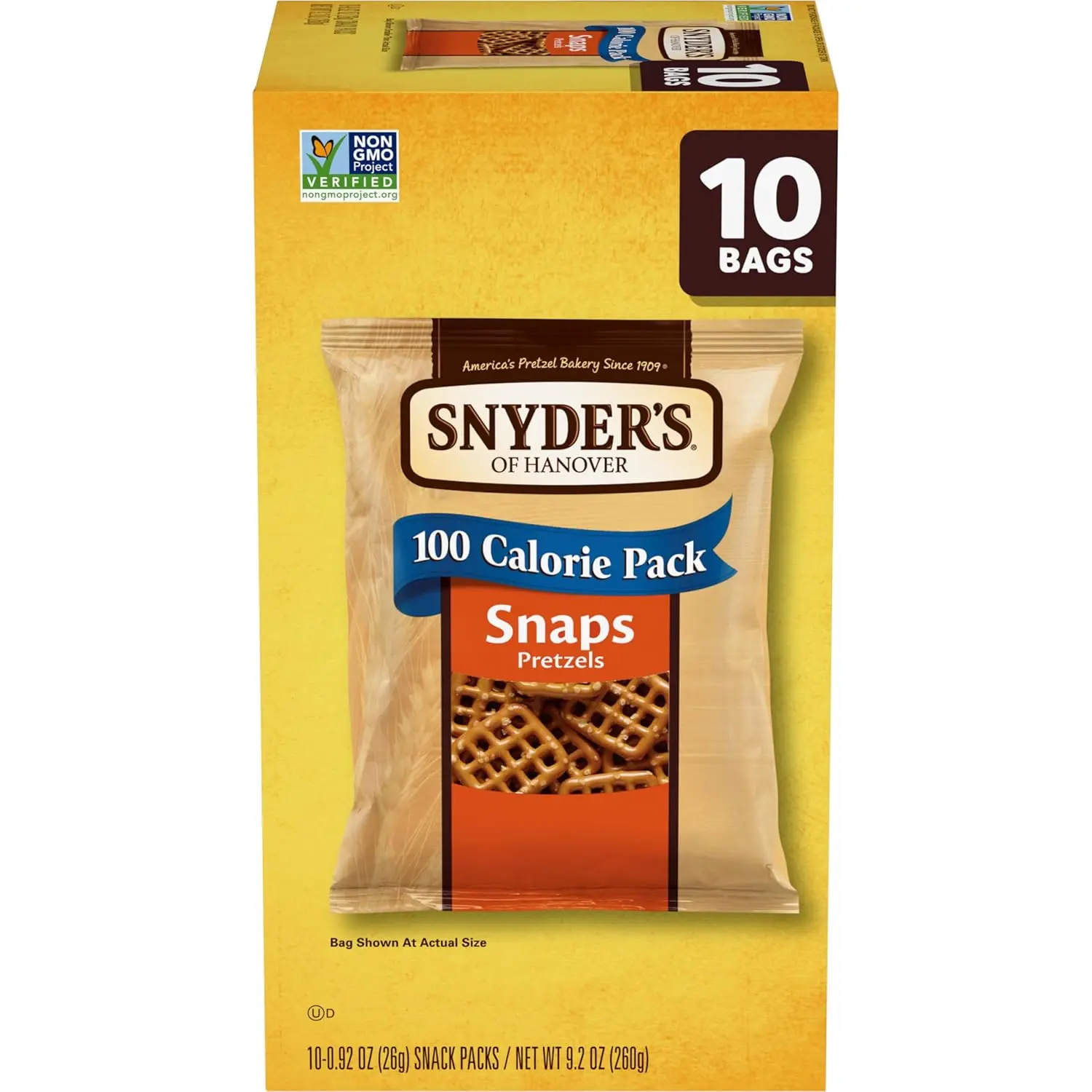 Snyder's of Hanover Pretzels, Snaps 100 Calorie Packs, 10 Ct Multipack