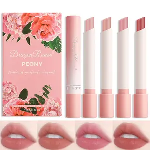 4 Colors Tube Matte Lipstick Set, Nude Matte Velvet Lipstick, Waterproof Lipstick, Lip Moisturizer & Smooth,Red Lip Stain Long Lasting 24 Hours Lip Tint,Makeup for Women Girl,Birthday Gift,lipproducts lipstain myth lipstick pale pink lipstick