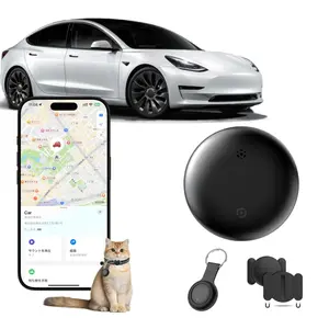 Mini Magnetic GPS Car Tracker, GPS Tracker Work with Find My (iOS Only), Car Vehicle Tracking Anti-Lost Locator with App for Cars, Pets (Black)