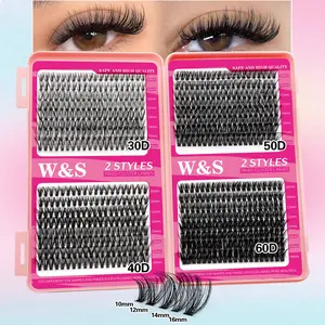 Beginner Eyelashes, 640 Clusters, 10D 20D 30D 40D 50D 60D, 10-16mm C Curl, Ultra Soft Lash Book, Easy to Use, Multiple Options, Individual Eyelash Kit, Eyelash Extension, Individual Lash Extensions
