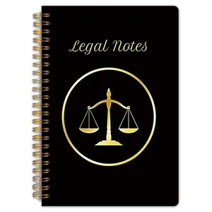 1pc  A legal notebook, measuring 5.5 x 8.3 inches, with the theme of scale, a spiral-bound notebook, suitable for law students, as a gift or for case study diaries, office planning notebook
