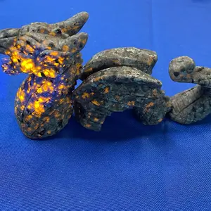 4 Inch 3-Piece Yooperlite Dragon UV Reactive