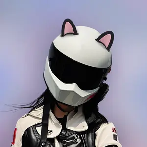 3 Sets of Cat Ear Stickers for Helmets – Self-Adhesive Kitten Ear Accessories, Stylish and Adorable Helmet Decorations for Motorcycles, Bicycles, and Scooters.