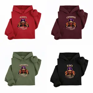 [Full 12 Zodiac] Cosmic Zodiac Queen Hoodie – Attitude Activated Astrology Graphic Hoodie for Women, Unisex Horoscope Streetwear Gift for Black, Military Green, Red, Maroon Color