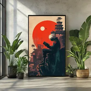 (Poster) Kakashiii Hatake Poster, Narut0 Fan Art,  Print, Printable Anime Wall Art, Sharingan Decor, Team 7 Sensei Art, Ninja Poster