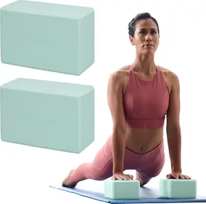 Gaiam Yoga Block - Supportive Latex-Free Eva Foam - Soft Non-Slip Surface with Beveled Edges for Yoga, Pilates, Meditation