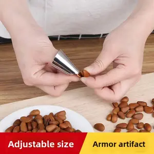 10pcs-Metal ring cover, shell peeling tool, iron nail cover, bean peeling, shrimp peeling tool, vegetable cutting, handguard