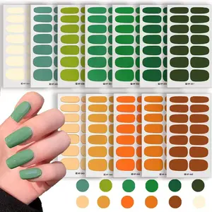 12-Piece Self-Stick Glitter Nail Art Stickers Set, Shimmery Oval Medium Nails, Easy Apply & Remove, Perfect for Home Manicure