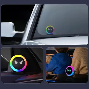 KUST 6 Music Modes LED Rechargeable Sound Controlled RGB Car Ambient Lighting with Sound Pickup Light for Interior Truck Van Computer Desk Decor Aromatherapy Tablet Remote Control