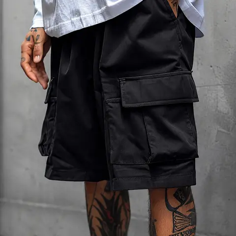 Men's Cargo Shorts 3 Pack Option, Relaxed Fit Multi-Pocket Drawstring Shorts for Summer, Casual & Outdoor Wear - 1, 2 or 3 Pieces Depending on Selected Option