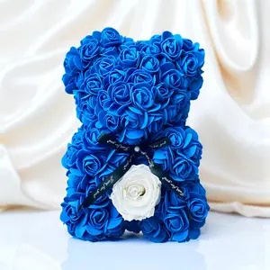 Small Blue Rose Bear