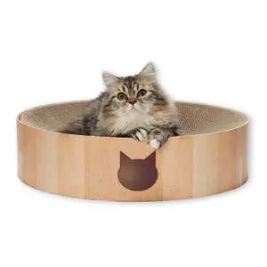 Cozy Cat Scratcher Bowl(Oak, Large)