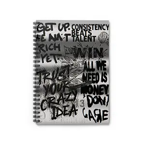 Motivational Graffiti Notebook spiral notebook | Ruled journal