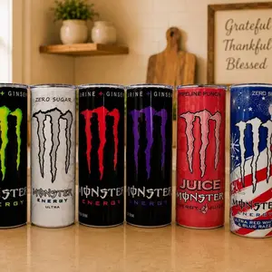 Energy Drink 20oz 30oz 40oz Tumbler | Handmade Sublimation Tumbler | Stainless Steel Travel Cup | Gift for Energy Drink Fans