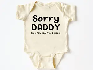 (100% Cotton) Sorry Daddy Baby Onesie – Soft, Stylish & Perfect Baby BodySuit for Everyday Wear