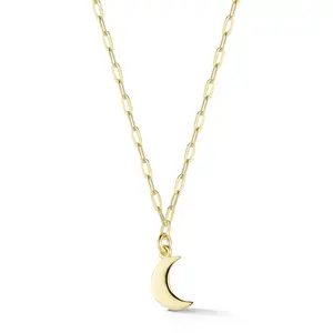 Tiny Crescent Moon Necklace