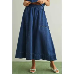 Westley Soft Denim Midi Skirt