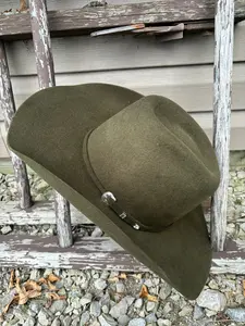 Serratelli Mesa Olive Pure Brick Top Wool Cowboy Hat