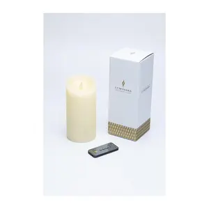 Luminara 7" Unscented Wax Flameless Candle & Re mote Control