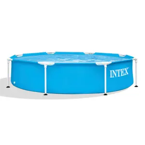 Intex 8-ft x 8-ft x 20-in Metal frame Round Above-Ground Pool Intex 8-ft x 8-ft x 20-in Metal frame Round Above-Ground Pool