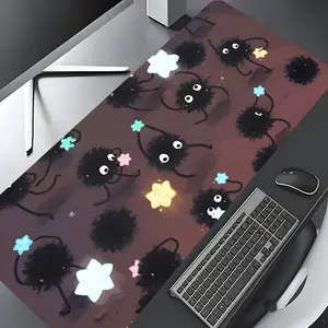 Kawaii Anime Design Large Gaming Mouse Pad,Cute Desktop Drotection Pad,Washable Rubber Pad Non-Slip Lock Edge Multi-Size Mouse Pad Suitable For Home Office,Good Gift for Family and friends