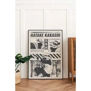 (No Frame) Naruto Hatake Kakashi Poster, Anime Poster Wall Decor Print.