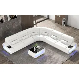 Catina Modern Leather Corner Sectional