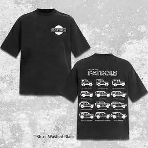 Retro Datsun Patrol 'Through the Decades' Men's Short Sleeve Cotton, Datsun Classic Car Apparel, Square Up Vintage Truck Shirt, Automotive Clothing Menwear, Old School Pickup Graphic Tee, Off-Road Car Lover Gift