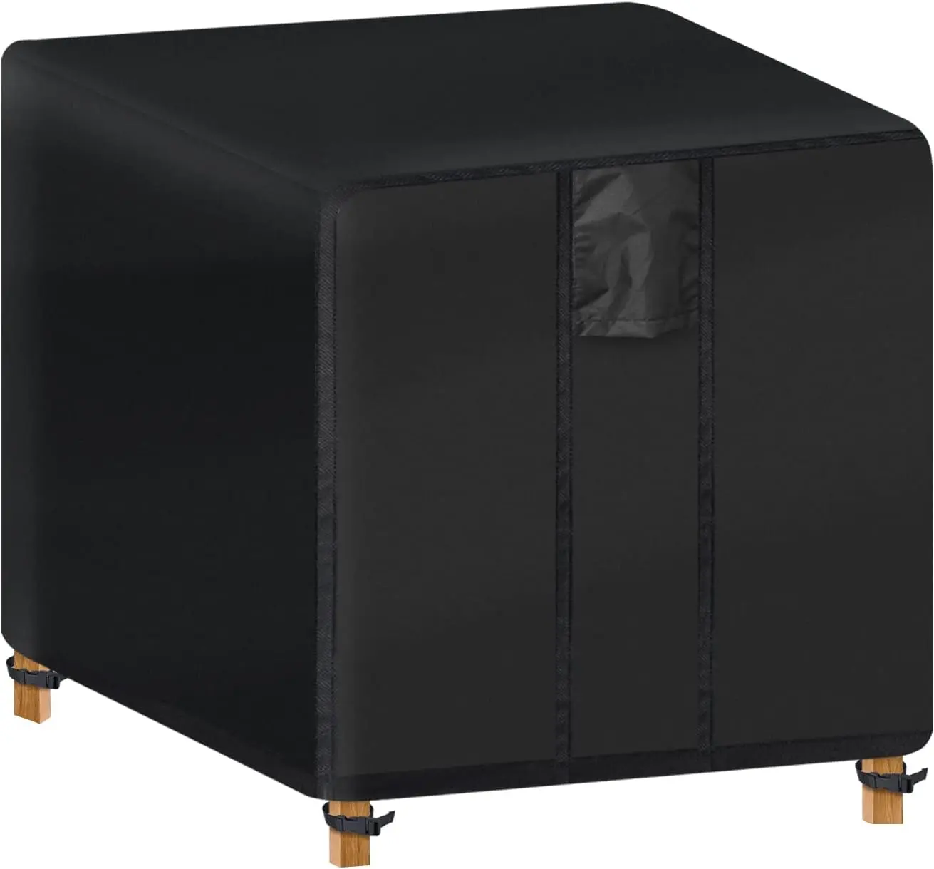 Fire Pit Cover Square-  Firepit Covers Square (28L x 28W x 25H inches, Black) Outdoor Fireplace Cover Weatherproof and Non Fading