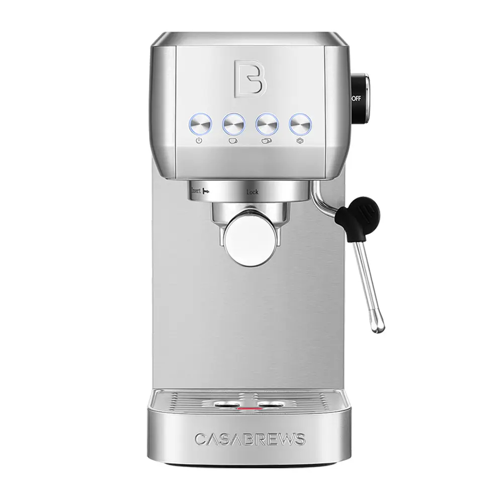 CASABREWS 3700 Essential Espresso Machine, 20 Bar Coffee Maker with PID Temperature Control, Pre-Infusion, Steam Wand & Stainless Steel Design CASABREWS 3700 Essential Espresso Machine, 20 Bar Coffee Maker with PID Temperature Control, Pre-Infusion, Steam Wand & Stainless Steel Design